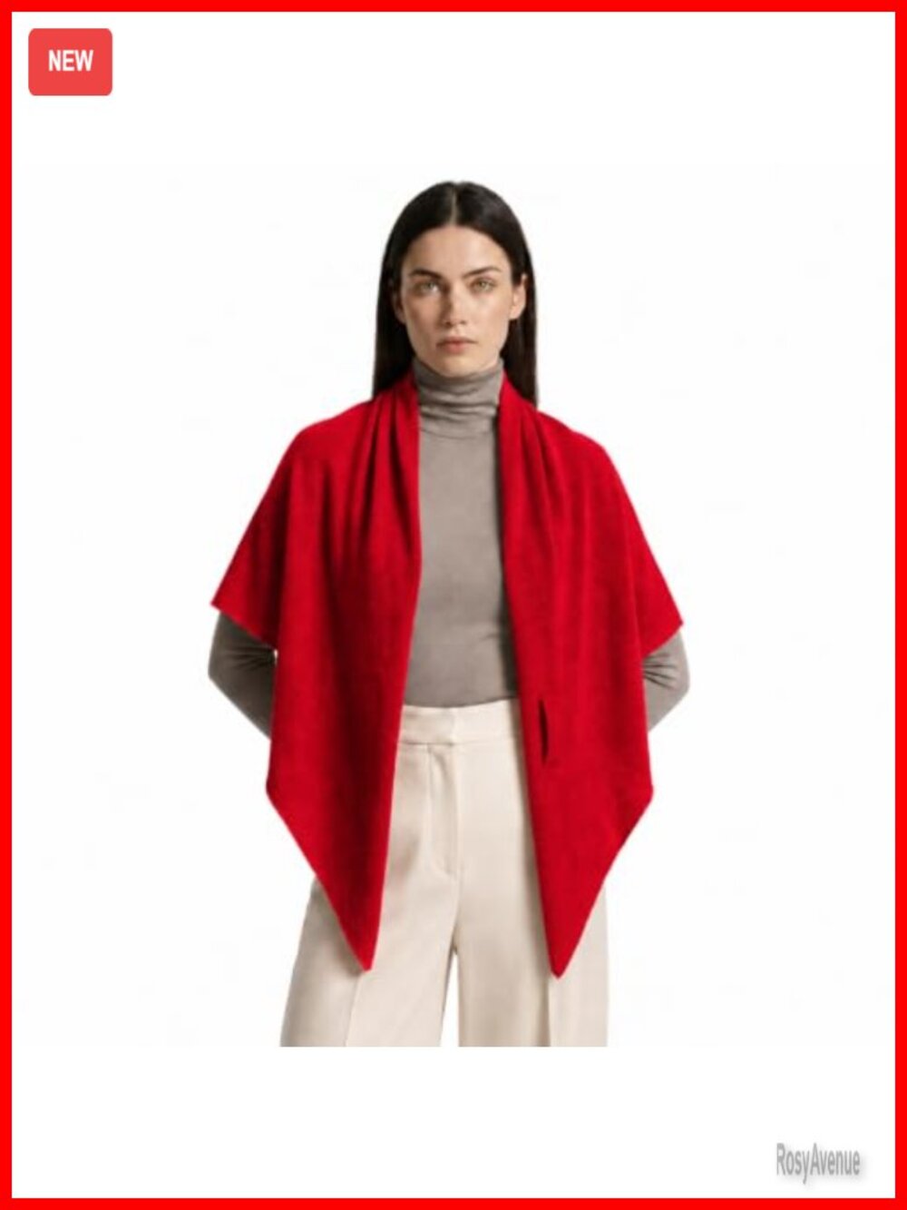 100% Cashmere Triangle Shawl Wrap Scarf for Women Large Warm Layer
